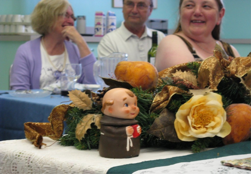 Farewell meal, with decorations