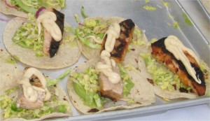 Salmon tacos
