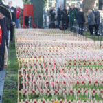 Retired soldier at Field of Remembrance, Westminster Abbey